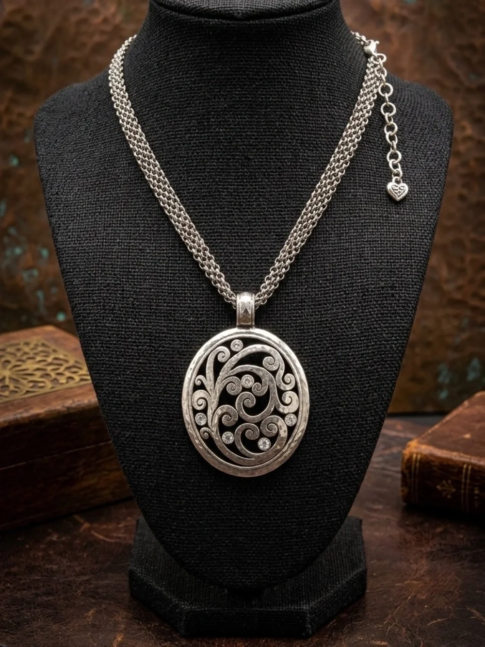 Brighton Silver Contempo Necklace with Crystal Accents 2039